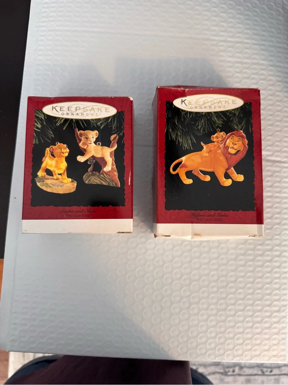 Disney Lion King, Mufasa, Simba & Nala ornaments